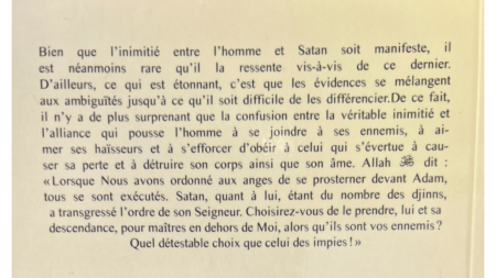 L’INIMITIE DE SATAN – de Sheikh Raslan – Editions Les pieux prédécesseurs