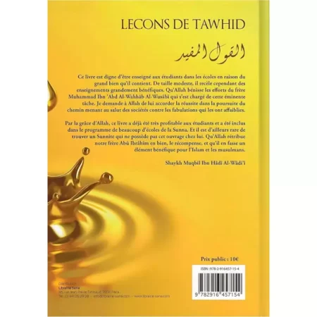 LECONS DE TAWHID  Edition: Tawbah