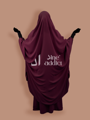 jilbab 2 pièces mouhajirroun bordeaux