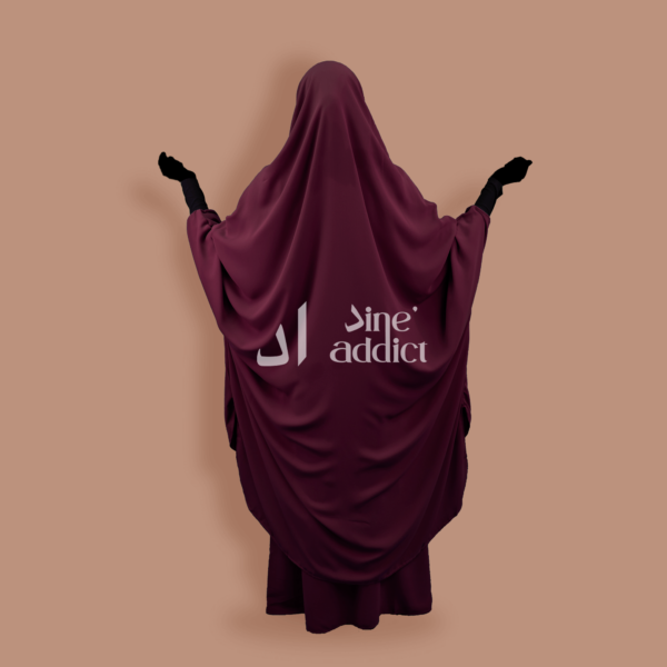 jilbab 2 pièces mouhajirroun bordeaux