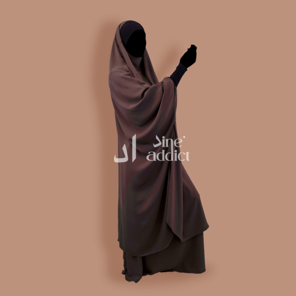 Jilbab Mouhajiroun 2 pièces Taupe rosé