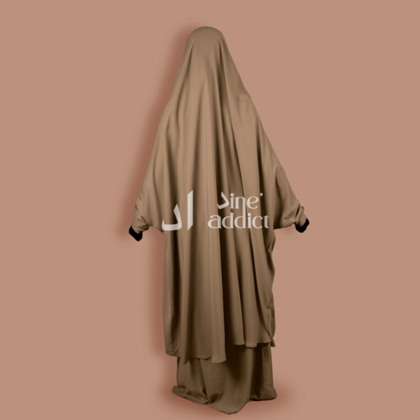 Jilbab manches Lycra 2 pièces Beige