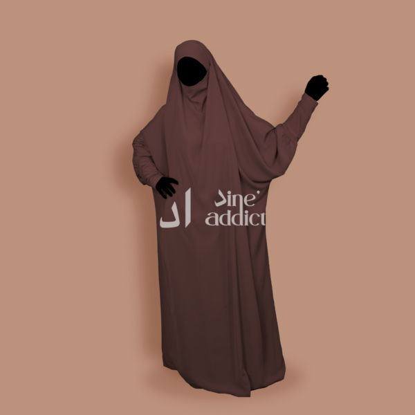 Jilbab 1 pièce bois de ros