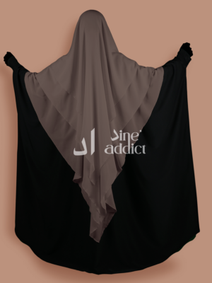 Khimar 3 voiles mousline Taupe