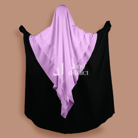 Khimar Mousseline 3 Voiles  Lavande – Élégance et Confort au Quotidien