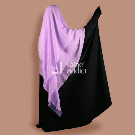 Khimar Mousseline 3 Voiles  Lavande – Élégance et Confort au Quotidien