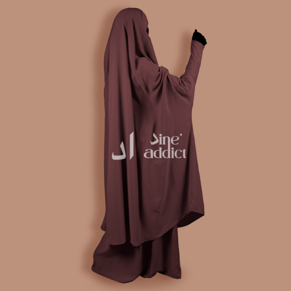 Jilbab manches Lycra 2 pièce Bois de rose