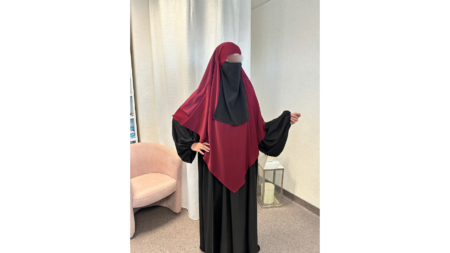 Half-Niqab soie de medine (plusieurs couleurs)