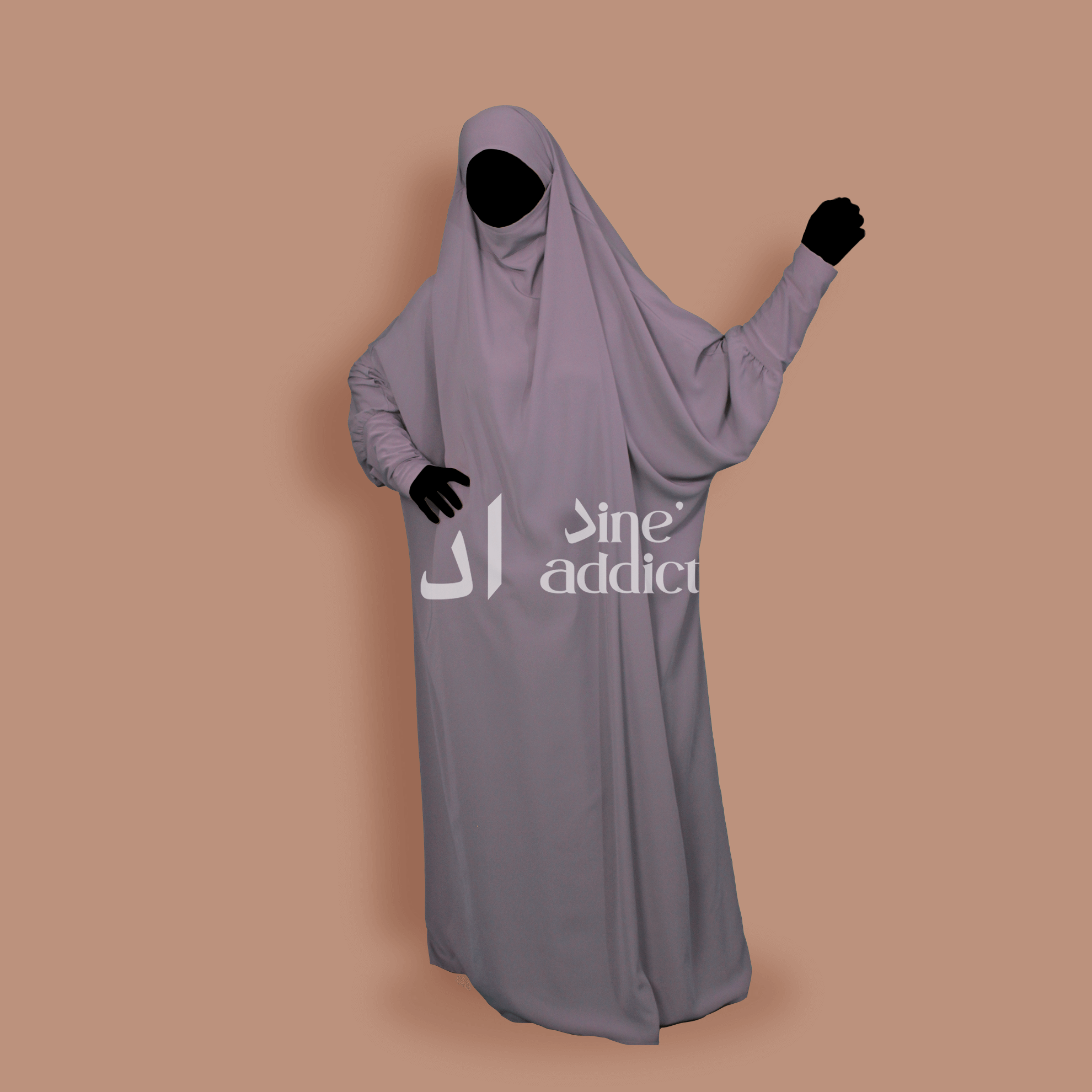 Jilbab 1 pièce Lilas
