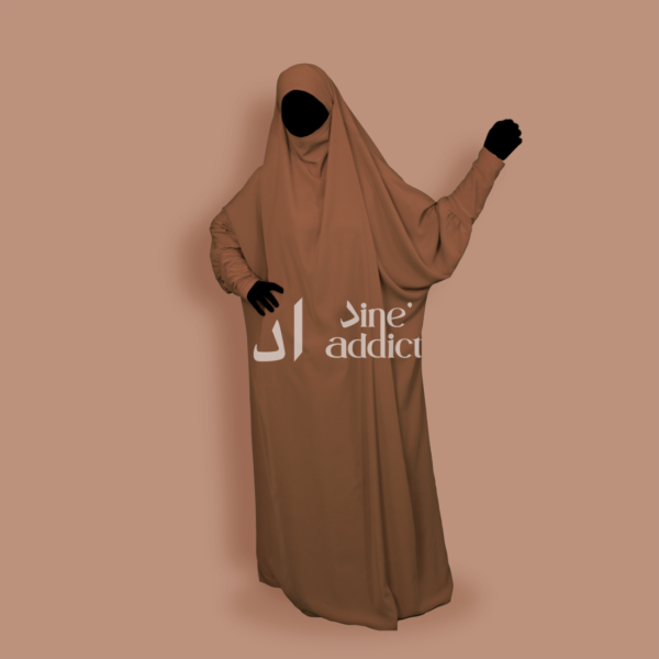 jilbab 1 pièce pêche