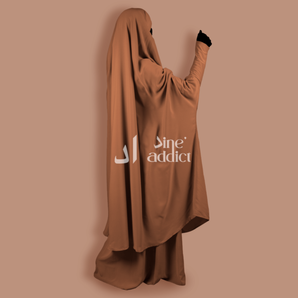 Jilbab manches Lycra 2 pièces Pêche