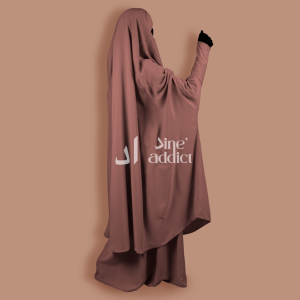 Jilbab manches Lycra 2 pièces Rose