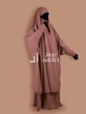 Jilbab manches Lycra 2 pièces Rose