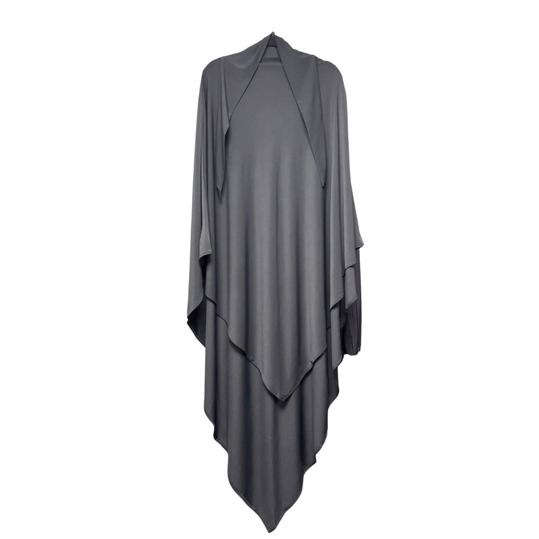 Khimar jersey Gris Anthracite