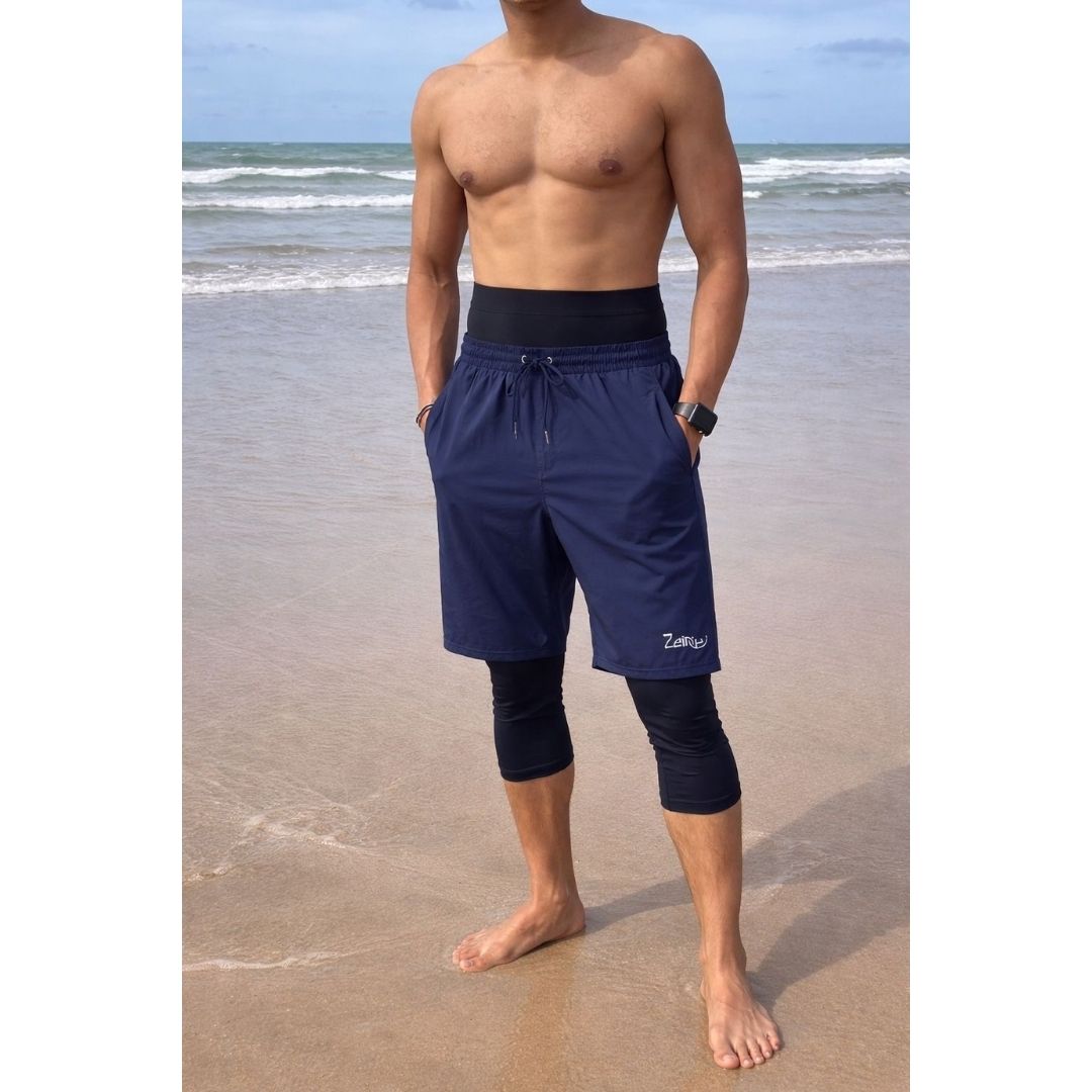 Short de bain homme bleu nuit