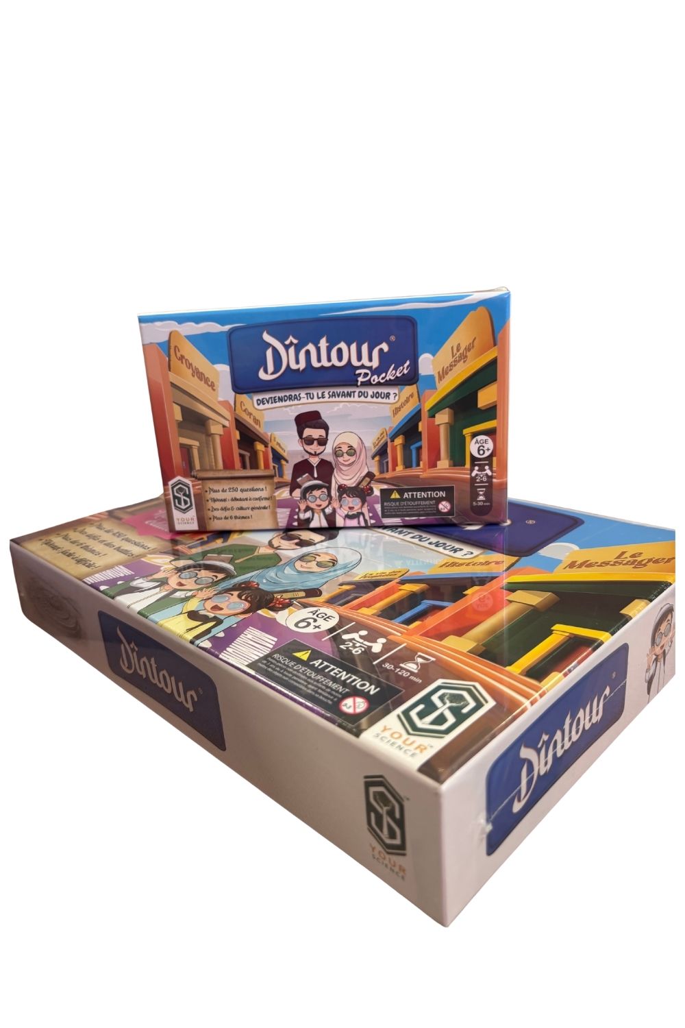 Boîte du jeu de cartes islamique DinTour Pocket pour enfants et adultes