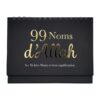 99 Noms d'Allah, livre de chevet à spirale, couverture noire et dorure