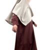 Abaya enfant fillette manches bouffantes bois de rose