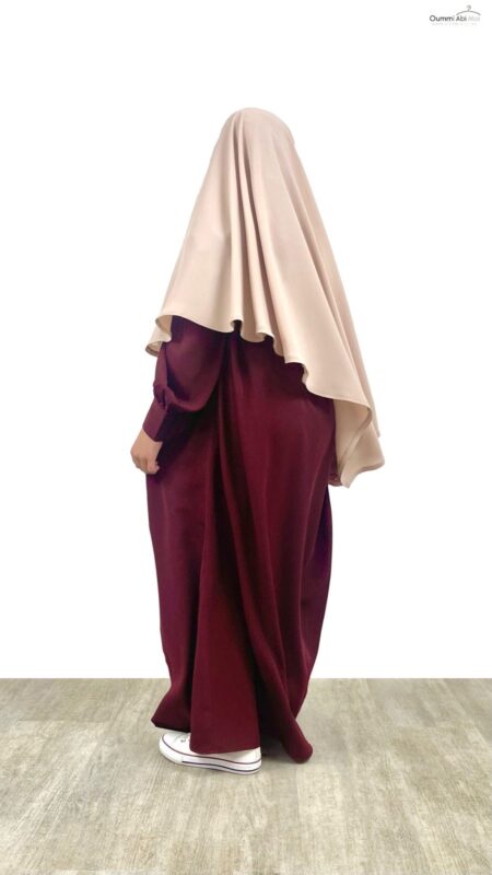 Abaya enfant manches bouffantes fluide