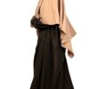 Abaya enfant fillette manches bouffantes chocolat