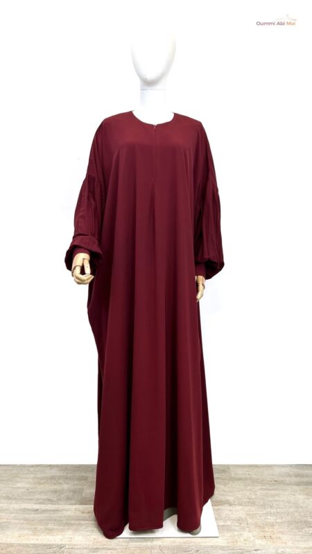 Abaya manches bouffantes fluide