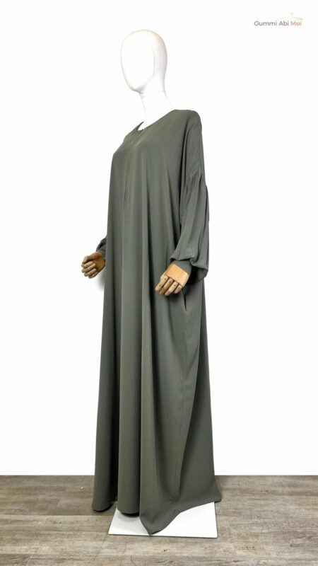 Abaya manches bouffantes fluide