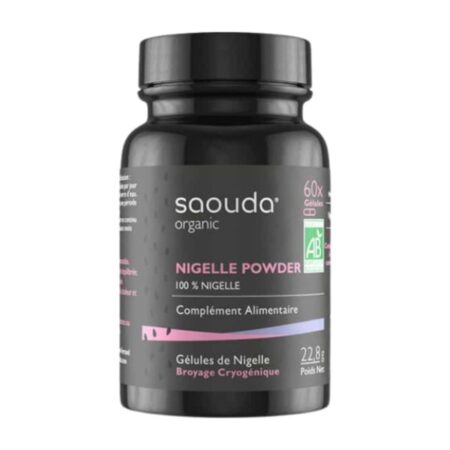 Gélules de nigelle bio – Nigelle Powder Saouda (60 gélules)