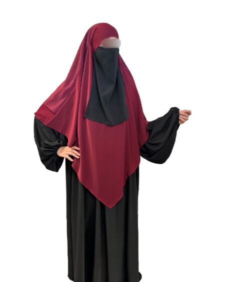 Half-niqab soie de Médine – noir