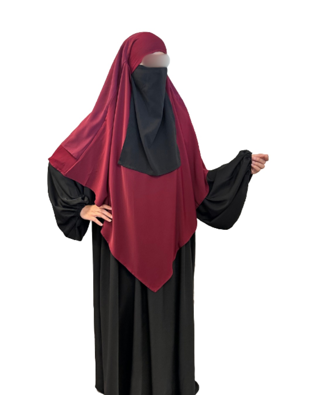 Half-niqab soie de Médine noir – DineAddict