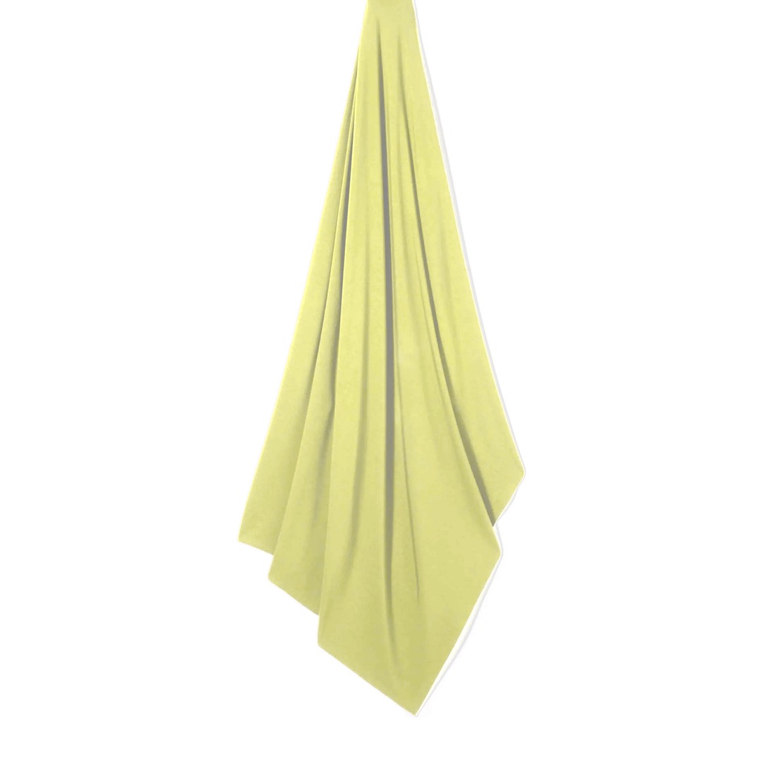 Hijab modal coton jaune suspendu