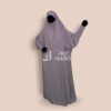 Jilbab 1 pièce manches en lycra couleur lilas
