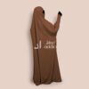 Jilbab 1 pièce manches en lycra couleur pêche