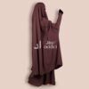 Jilbab 2 pièces manches en lycra couleur bois de rose