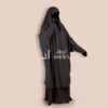 Jilbab 2 pièces manches en lycra couleur gris