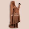 Jilbab 2 pièces manches en lycra couleur pêche