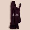 Jilbab 2 pièces manches en lycra couleur prune
