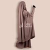 Jilbab 2 pièces manches en lycra couleur rose