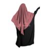 Khimar 2 voiles jazz bois de rose – vue de dos – DineAddict