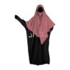 Khimar 2 voiles jazz bois de rose – vue de face – DineAddict