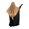 Khimar 2 voiles jazz caramel – vue de dos – DineAddict