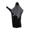 Khimar 2 voiles jazz gris foncé – vue de face – DineAddict