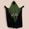 Khimar Mousseline 3 Voiles Kaki – Élégance et Confort au Quotidien