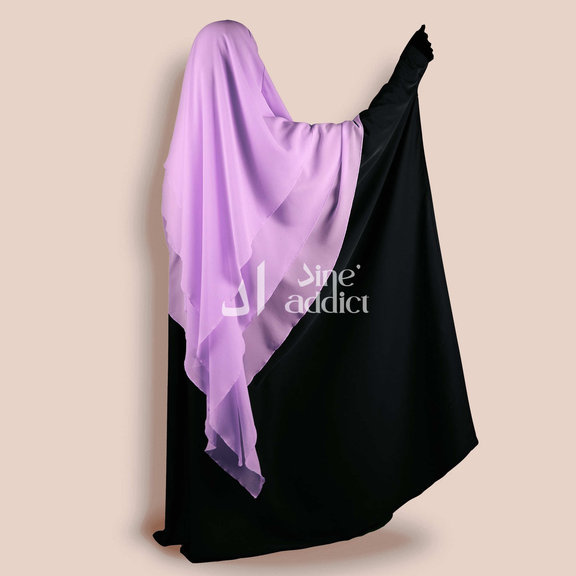 Khimar 3 voiles mousseline – Image 2