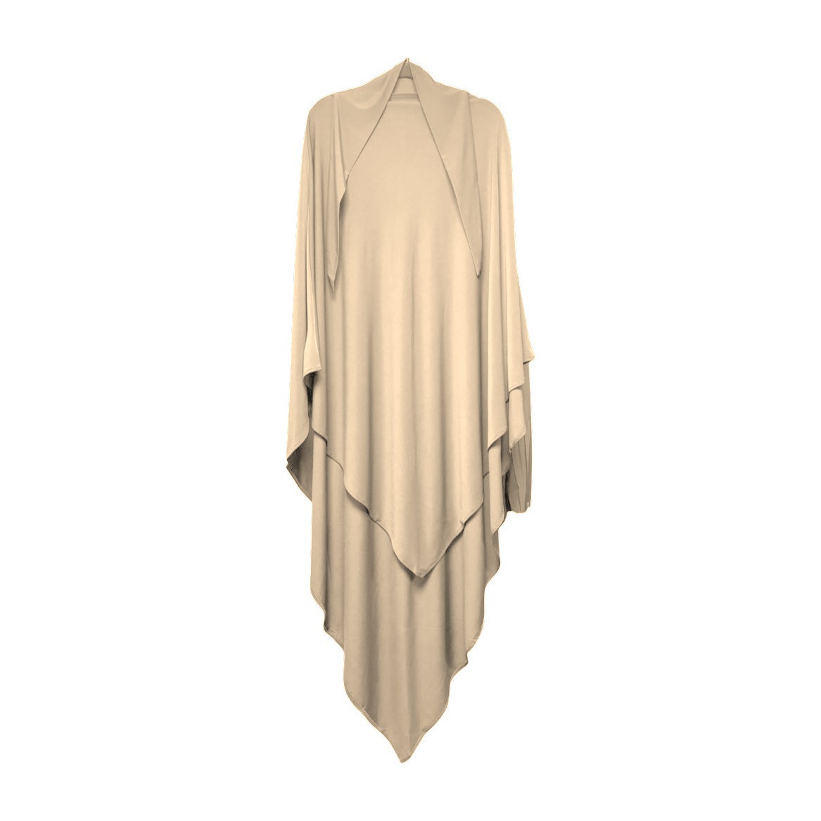 Khimar jersey premium couleur beige