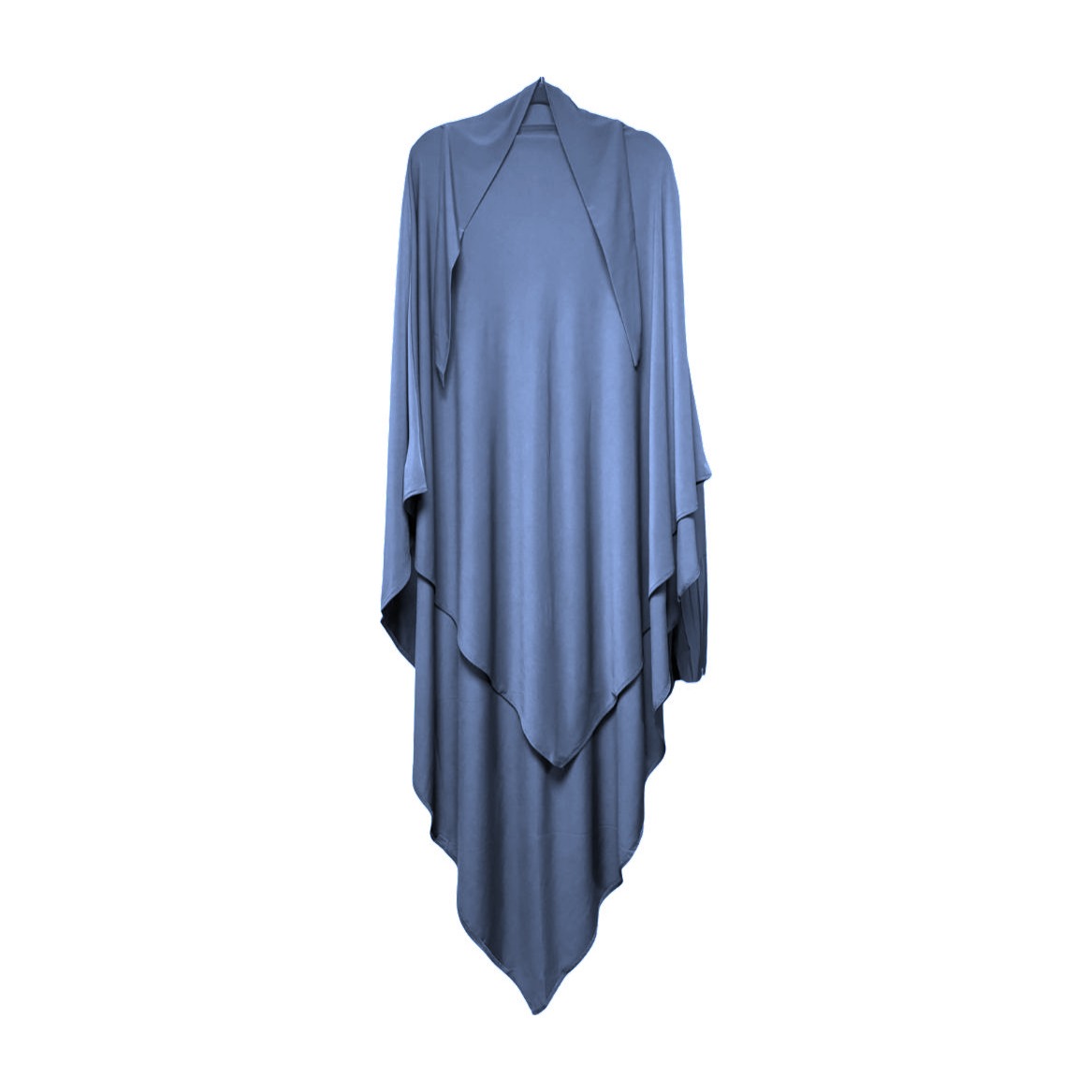 Khimar jersey premium couleur bleu jean