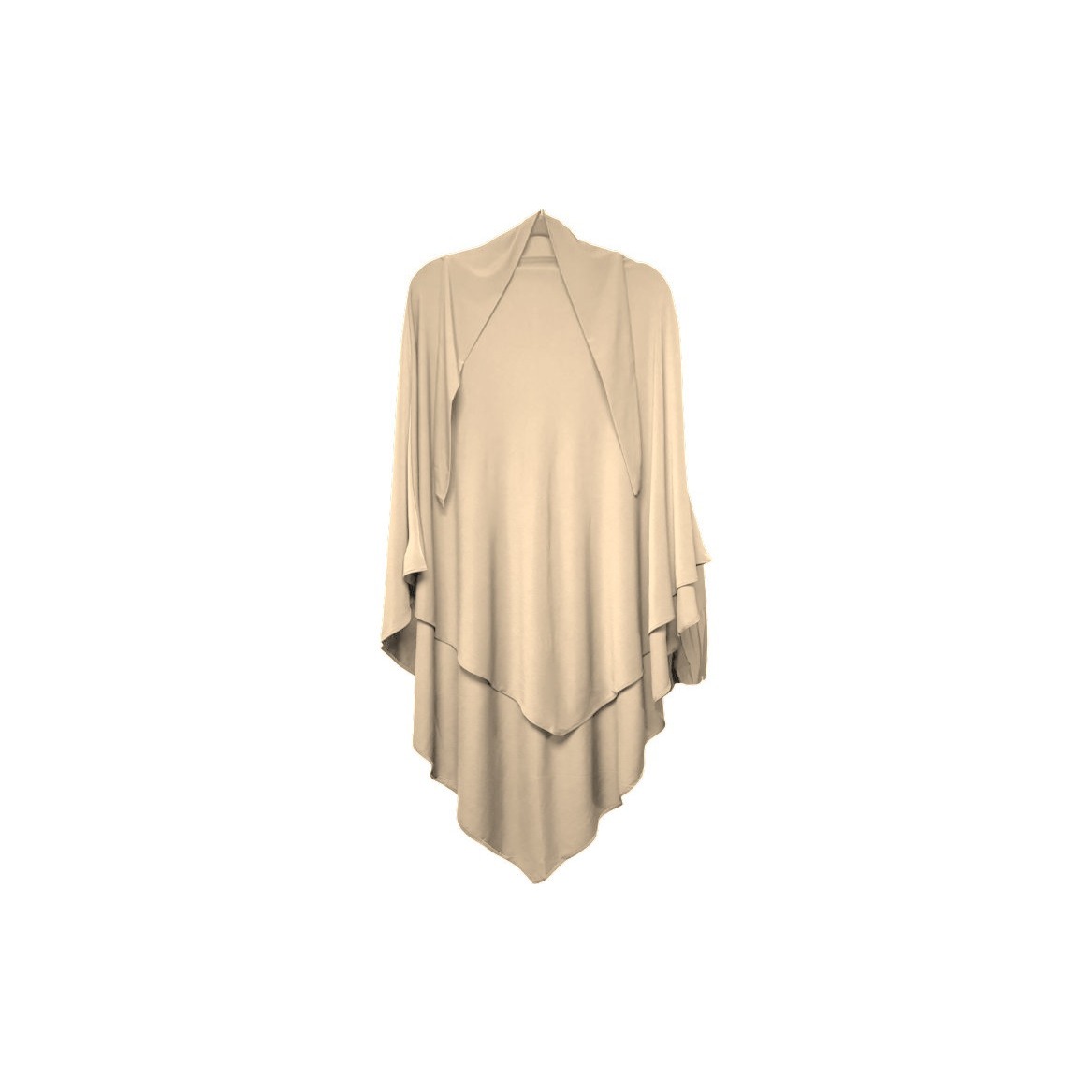 Khimar court en jersey premium couleur beige