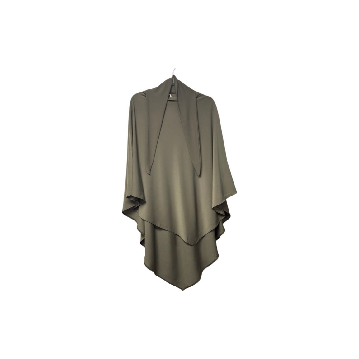 Khimar court en jersey premium couleur kaki