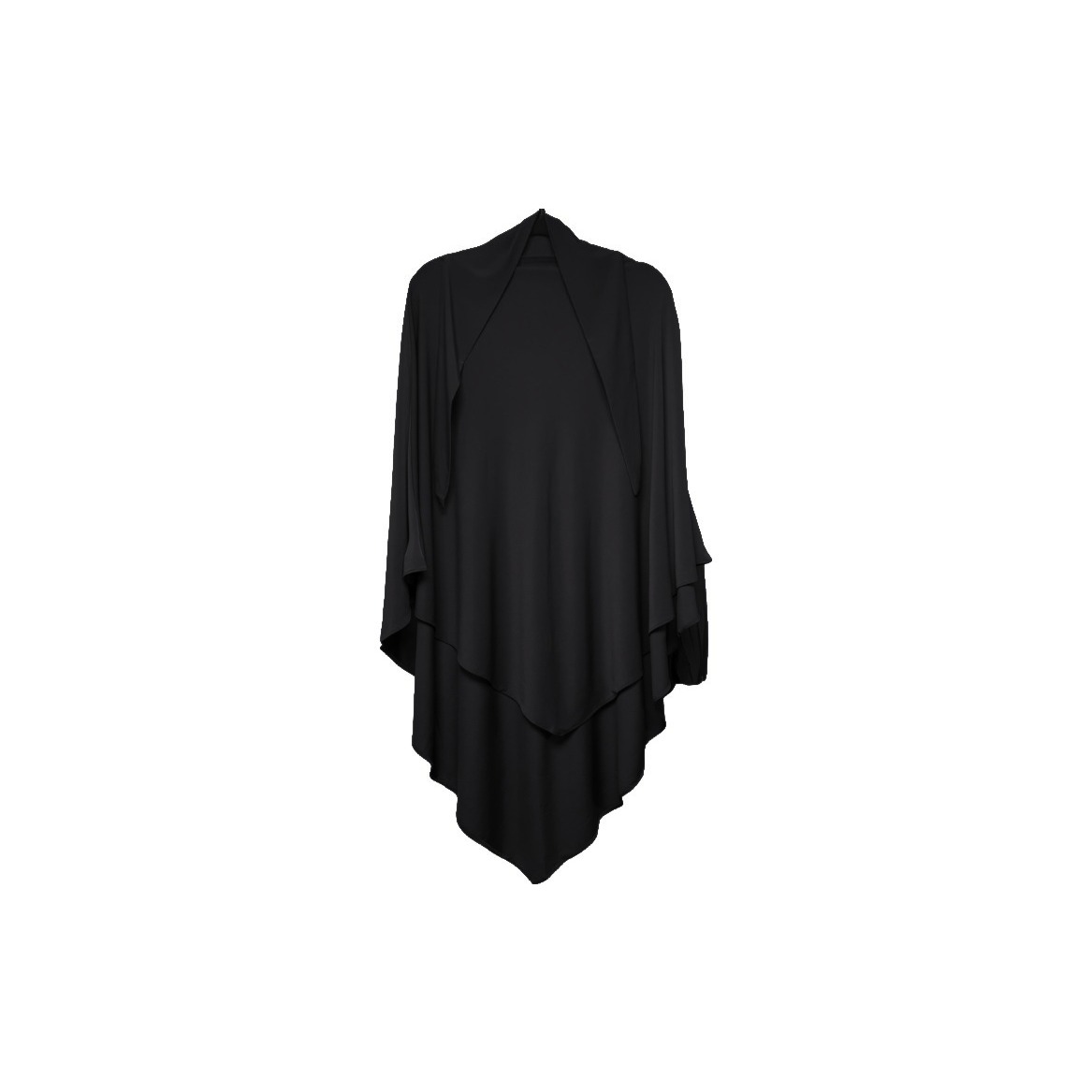 Khimar court en jersey premium couleur noir
