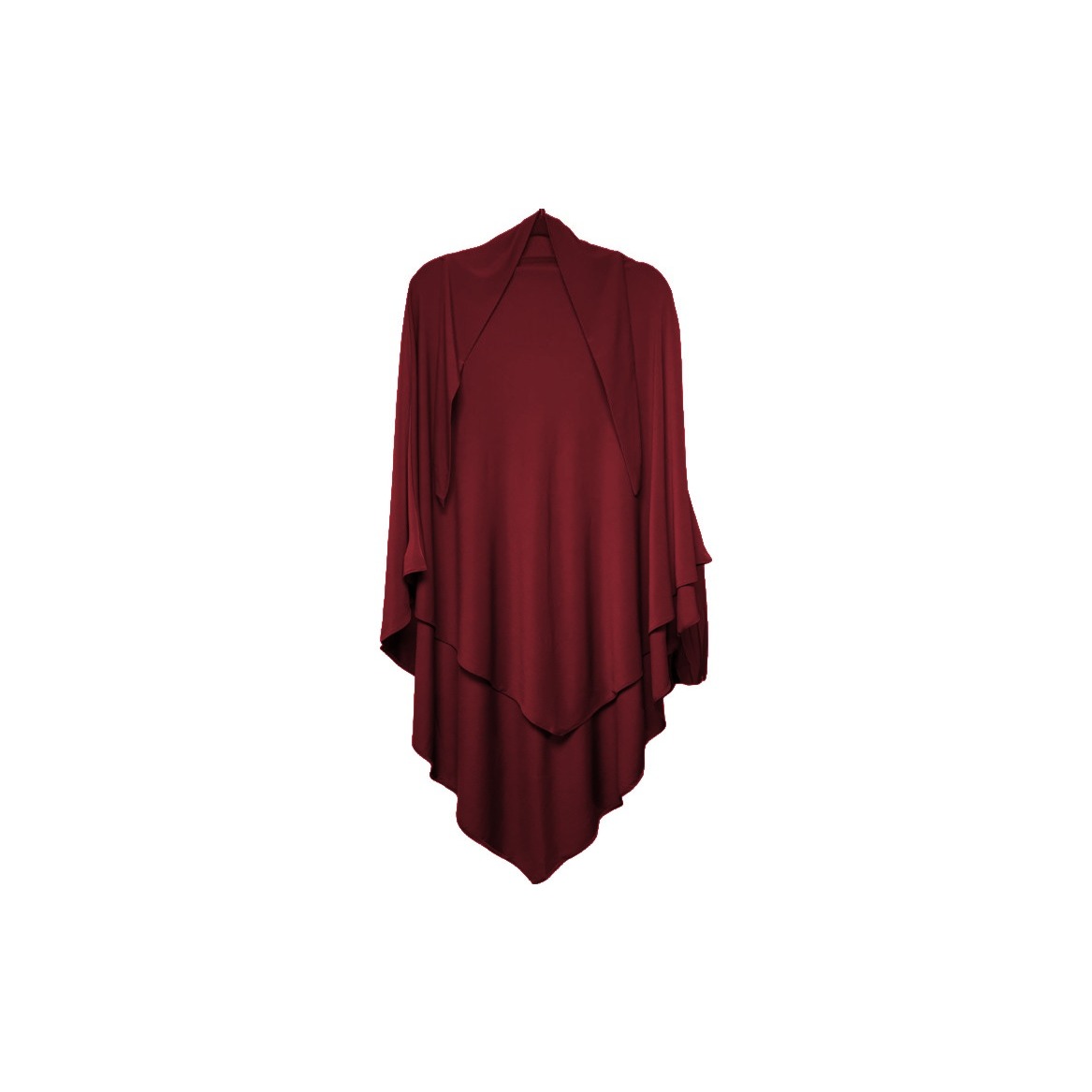 Khimar court en jersey premium couleur prune