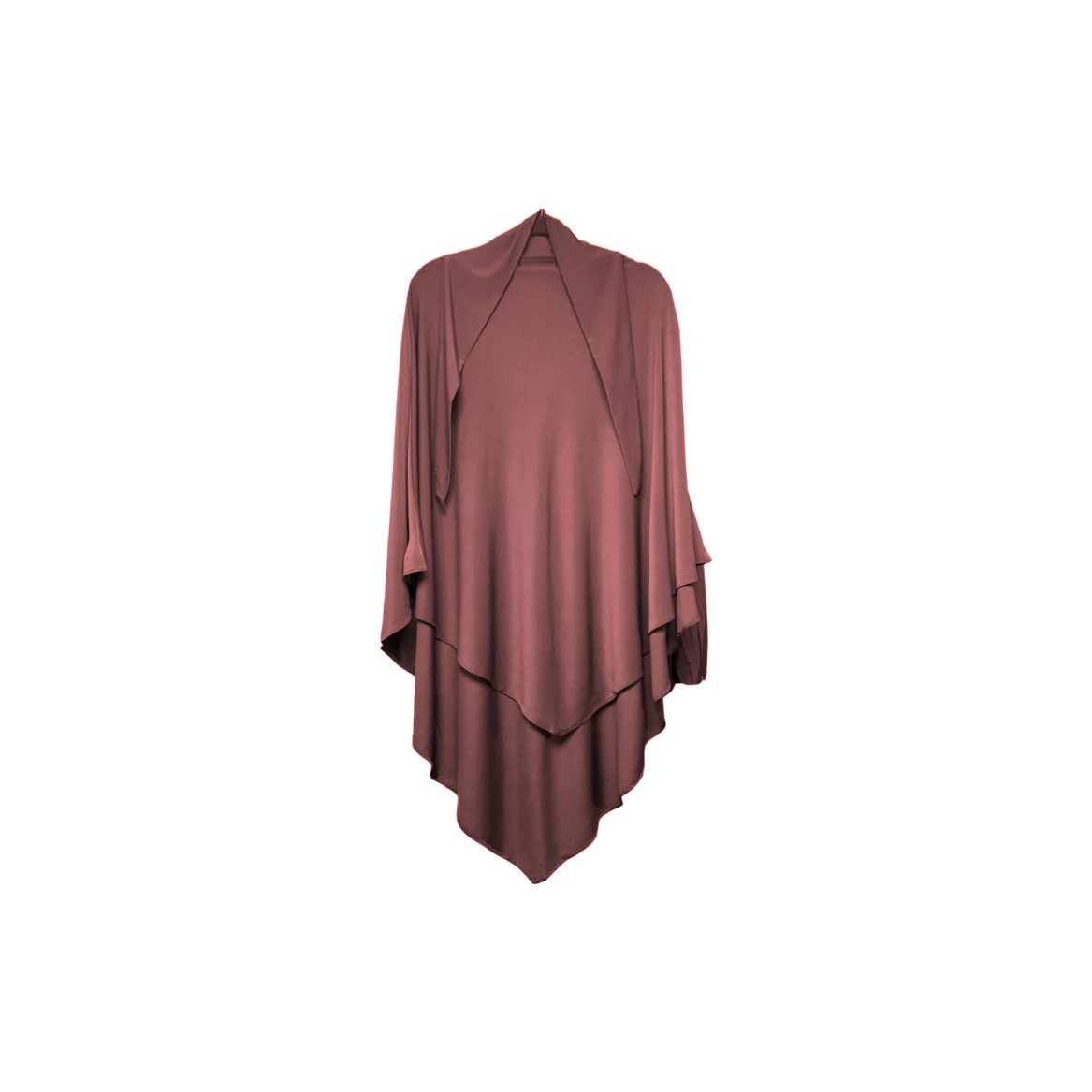 Khimar court en jersey premium couleur rose violine